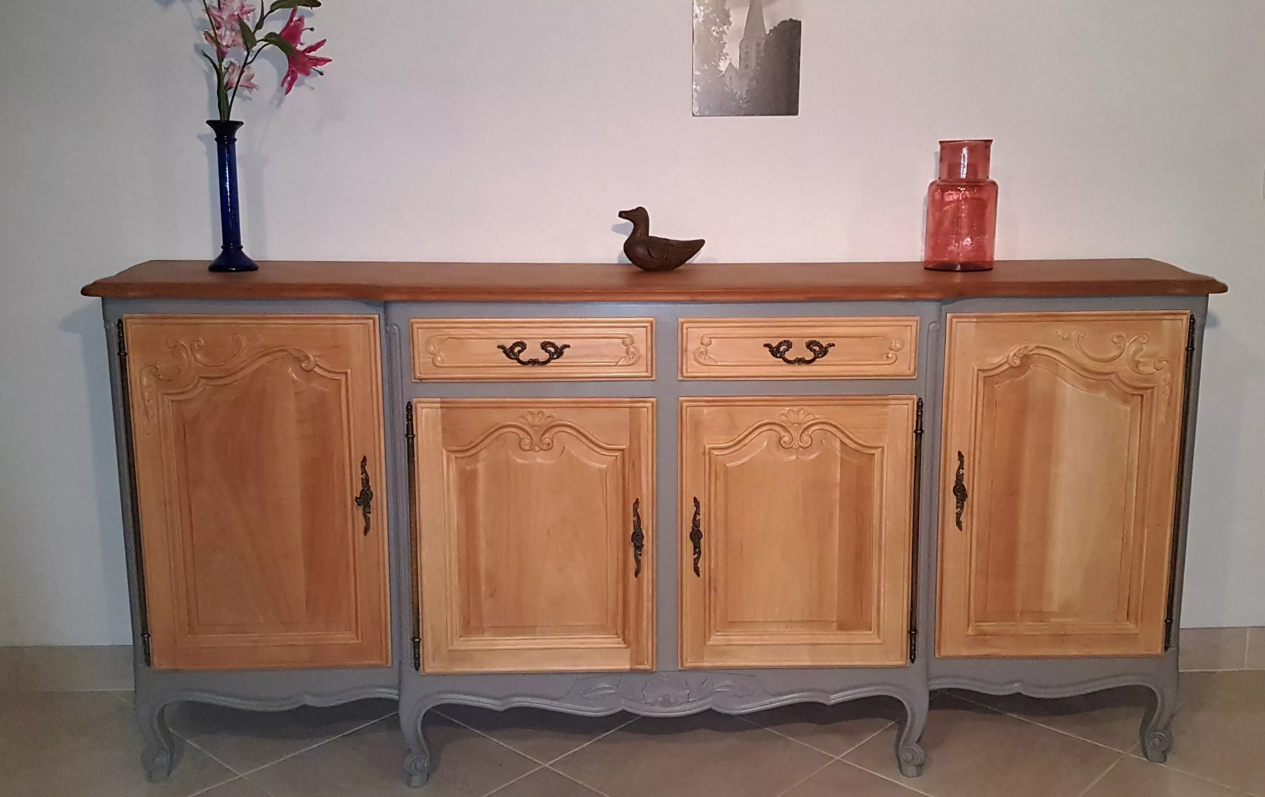 Buffet merisier relooké Photo APRES