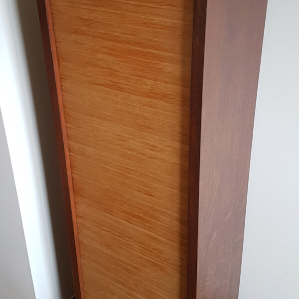 Meuble classeur en placage chêne rénové et relooké