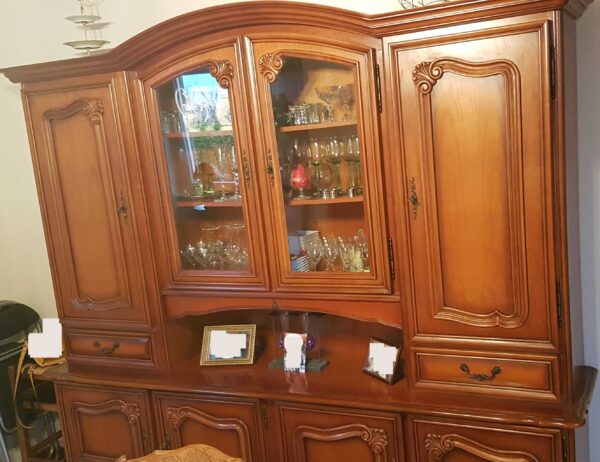 Buffet merisier AVANT Blanc et Or