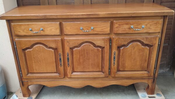 Buffet bois massif AVANT peinture grise