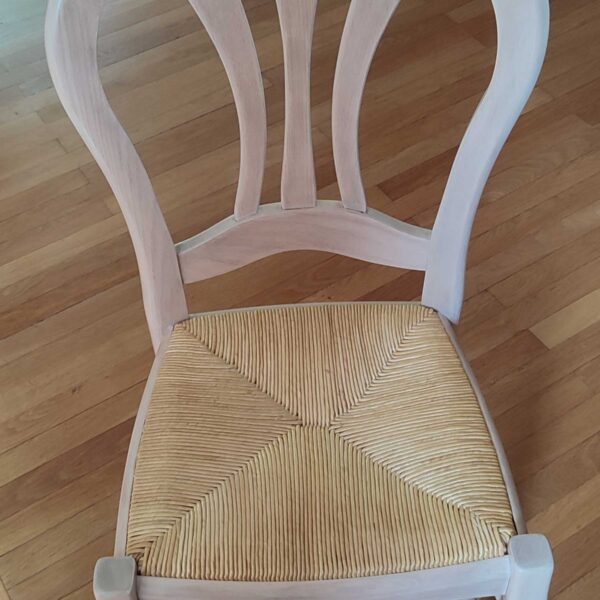 Chaise merisier lasure crème