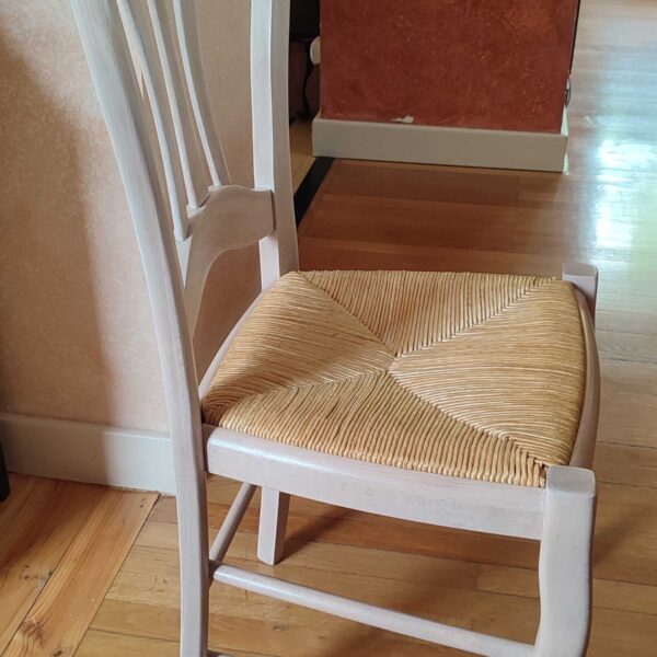 Chaise merisier lasure crème