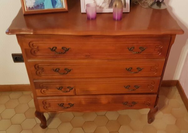 Commode merisier AVANT blanche Or